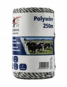 Fenceman Electric Fencing Livestock Polywire 250m 3 Strand