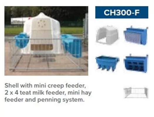 JFC Group Calf Hutch System (8 Calf) CH300-F