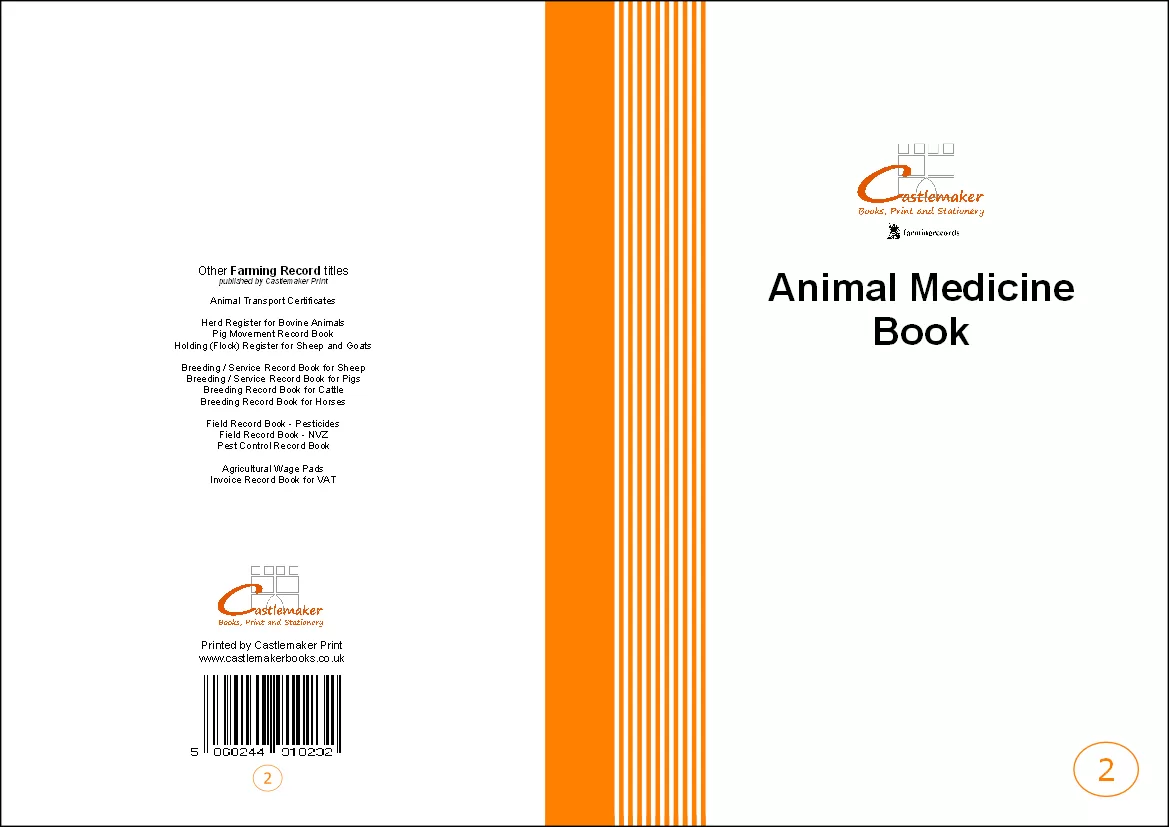 Animal Medicine Record Book
