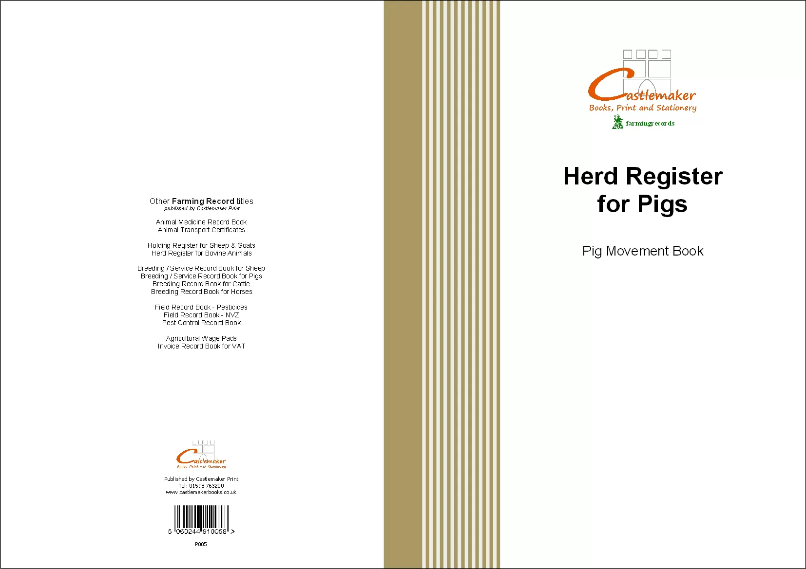 Pig Movement Record Book