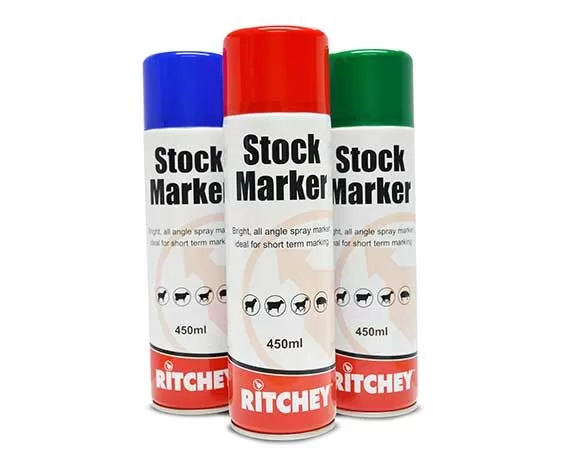 Ritchey Stock Marker Spray for Sheep or Cattle Box of 12 Green