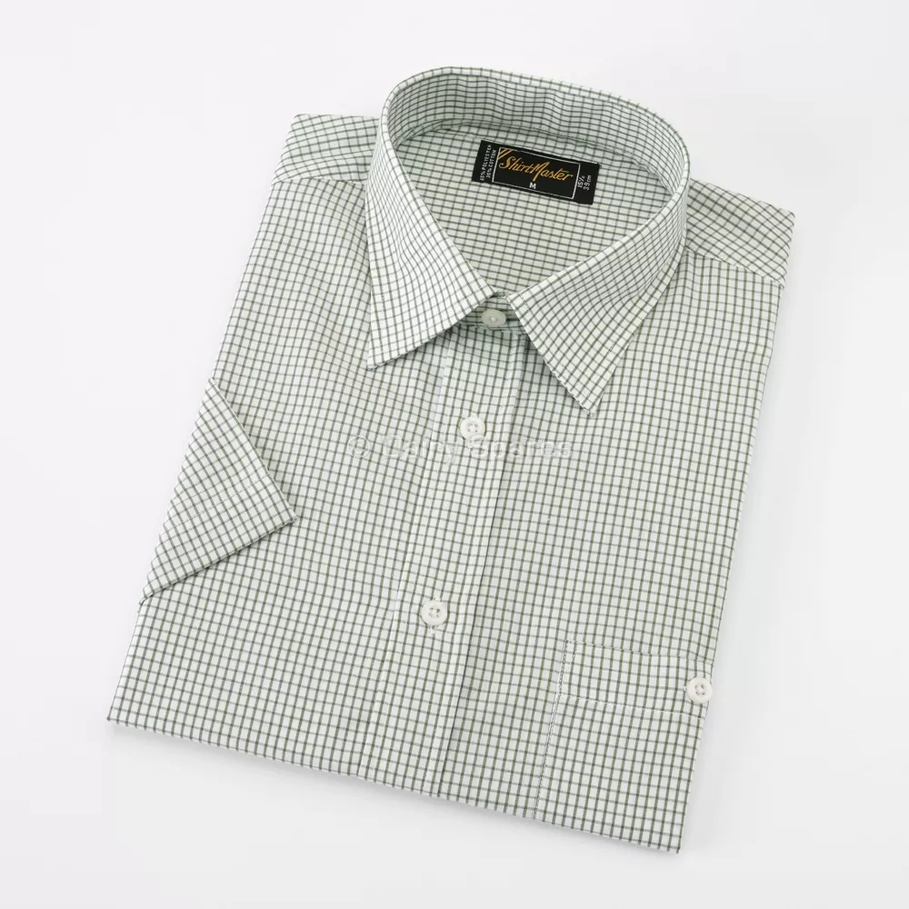 Shirtmaster Westland Polycotton Short Sleeved Shirt Green